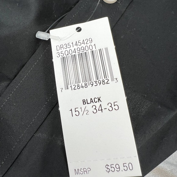 Michael Kors Men's Slim Fit Black Dress Shirt Size 15 1/2 - Picture 4 of 6